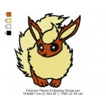 Pokemon Flareon Embroidery Design